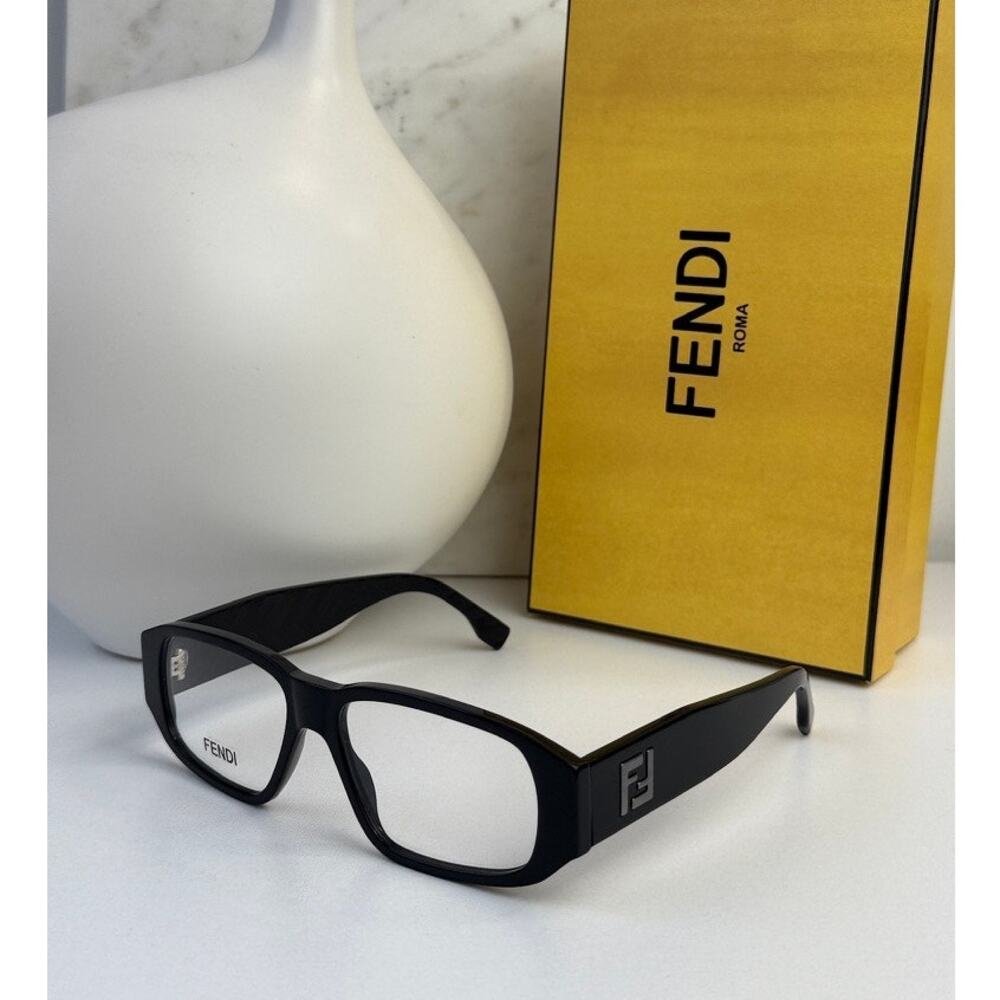 NEW Fendi FE50115I Black Eyeglasses Frames - Picture 1 of 8